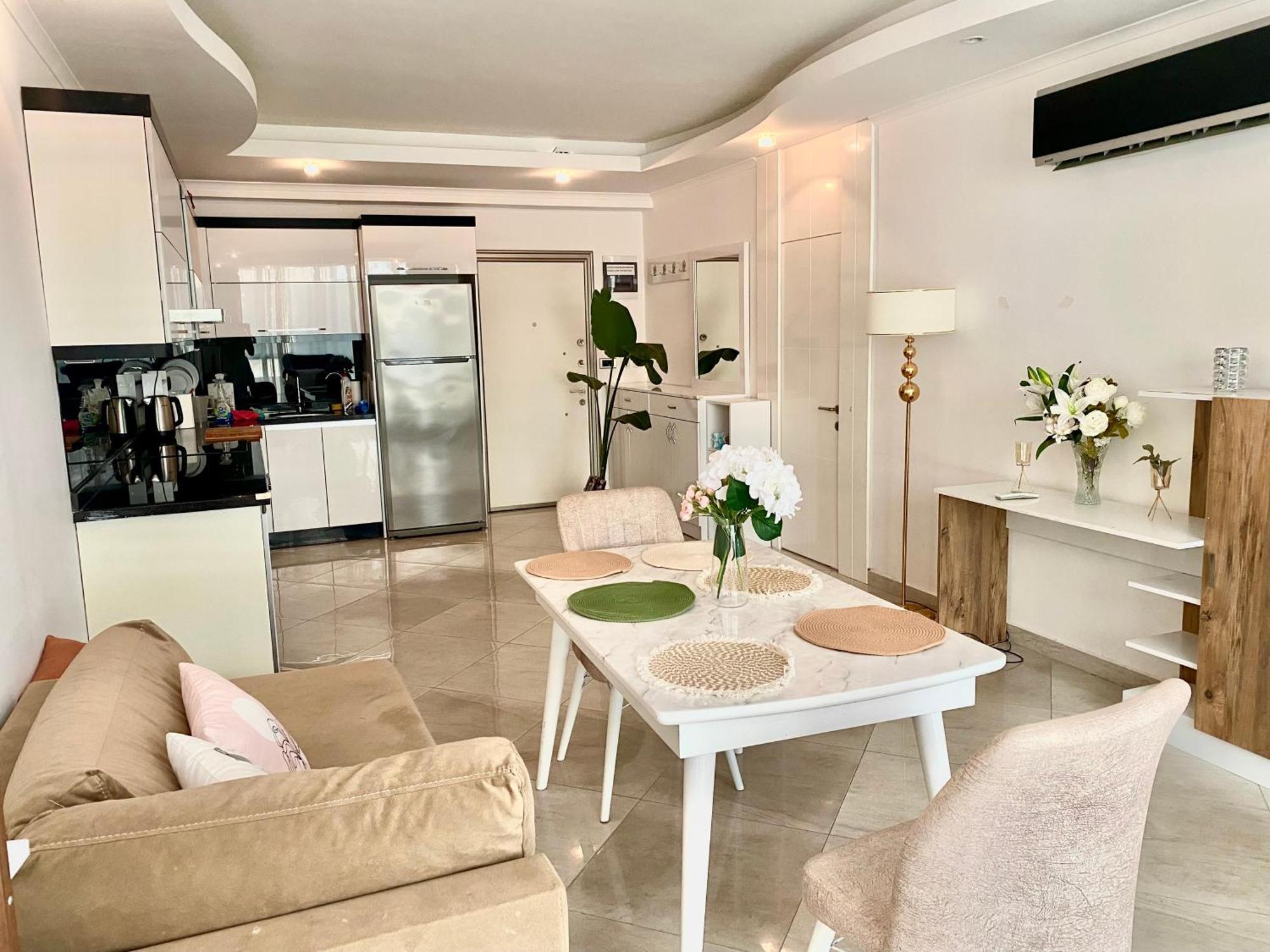 Luxury Flat 2 Mins From Beach Alanya Eksteriør bilde